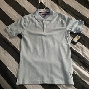 Boys M Capri blue Tommy Hilfiger button collar